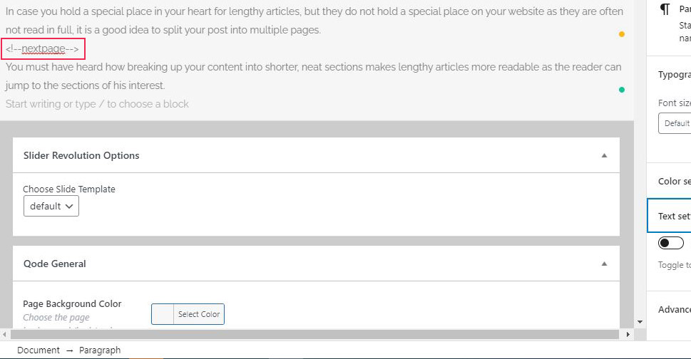 Splitting a Post Into Multiple Pages