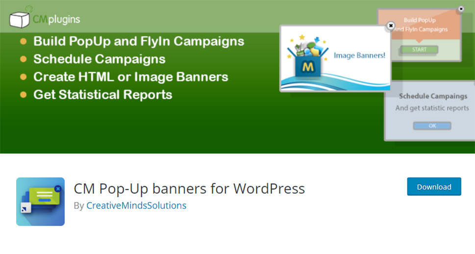 CM Pop-Up banners for WordPress