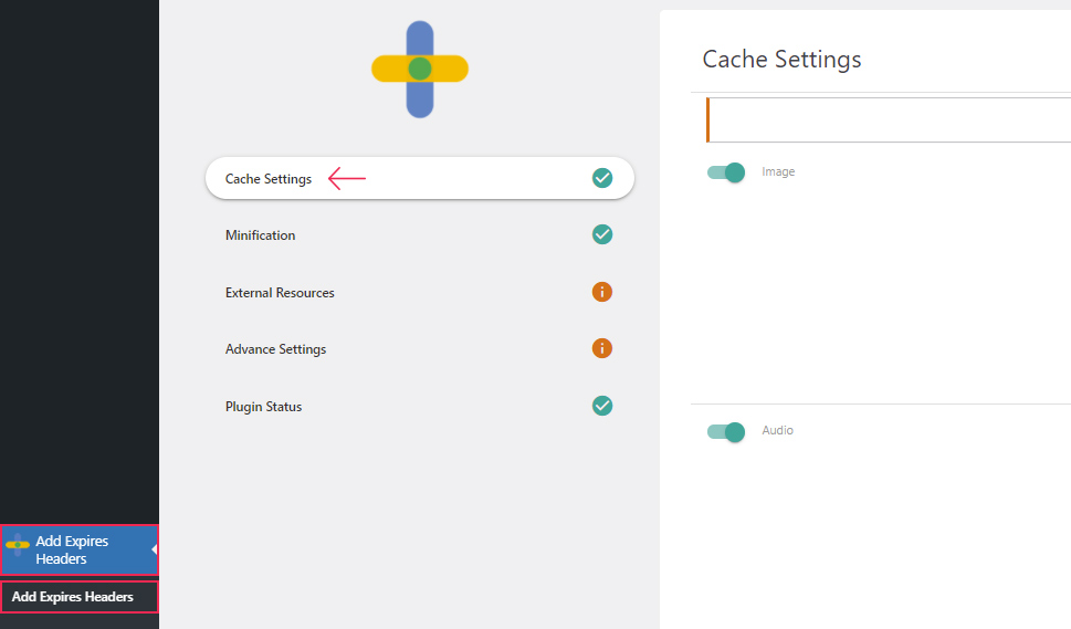 Cache Settings