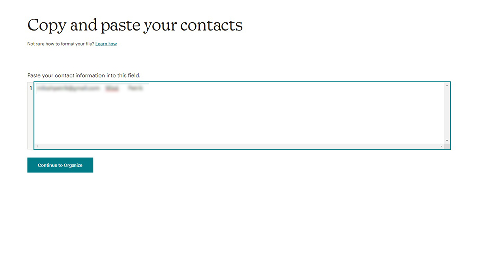 Paste Contacts