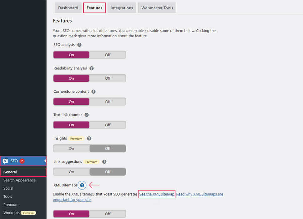 See the XML sitemap