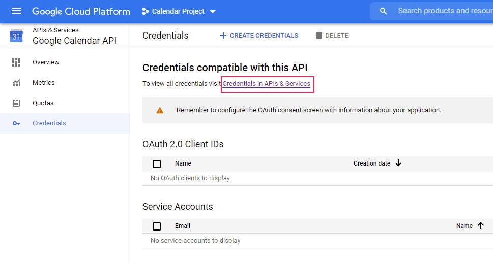 API Credentials in APIs