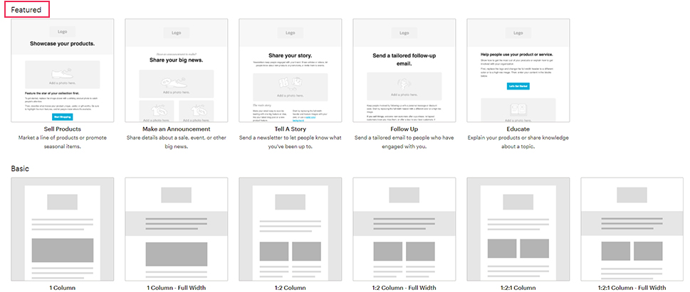 MailChimp Featured Template