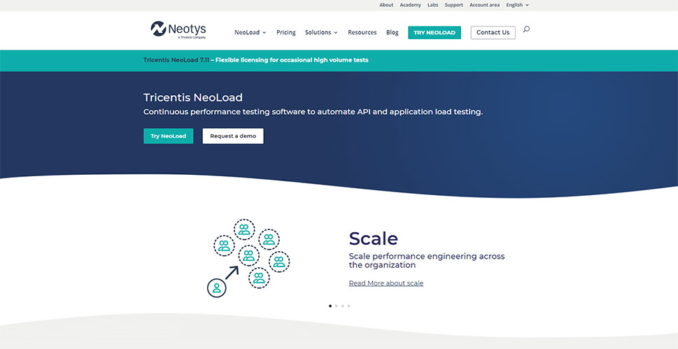 neoload performance testing tool