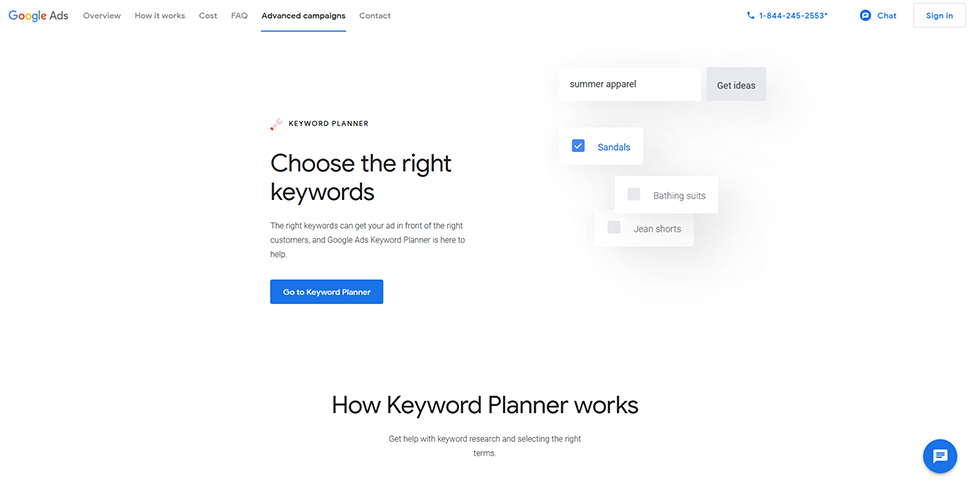 Google Ads Keyword Planner