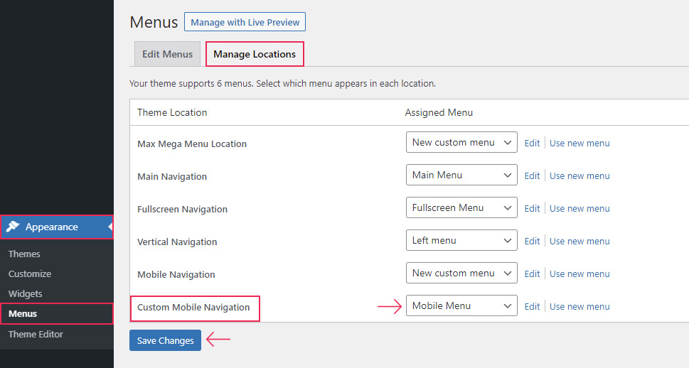 Manage Locations