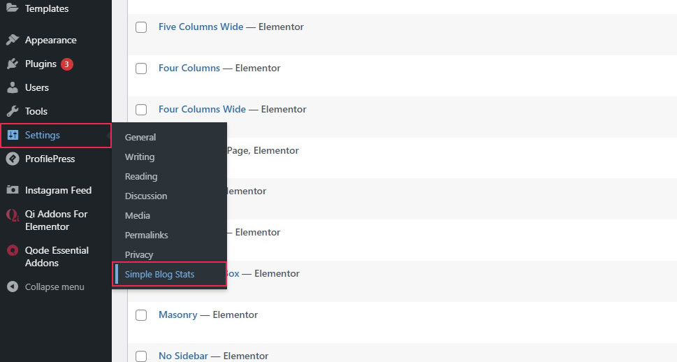 Simple Blog Stats