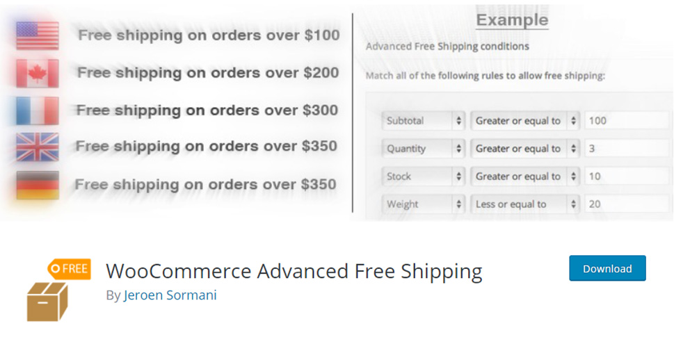 How to Apply Free Shipping Over A Condition in WooCommerce