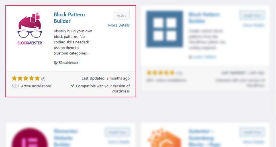 Block Pattern Builder Plugin