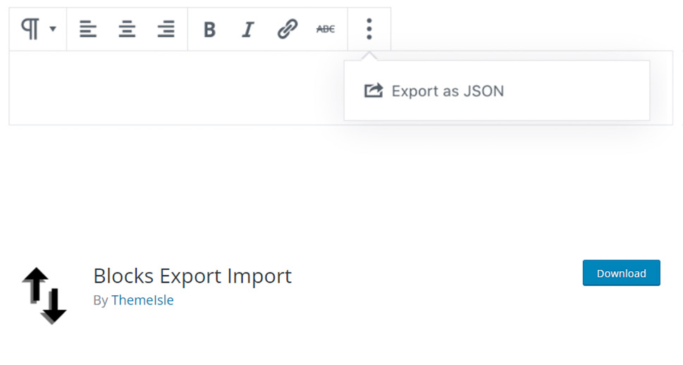 Blocks Export Import