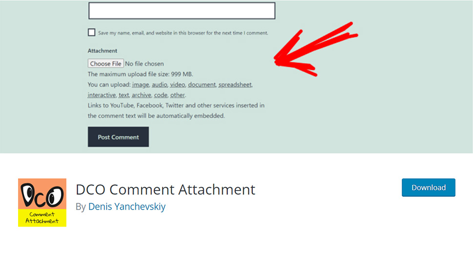 DCO Comment Attachment