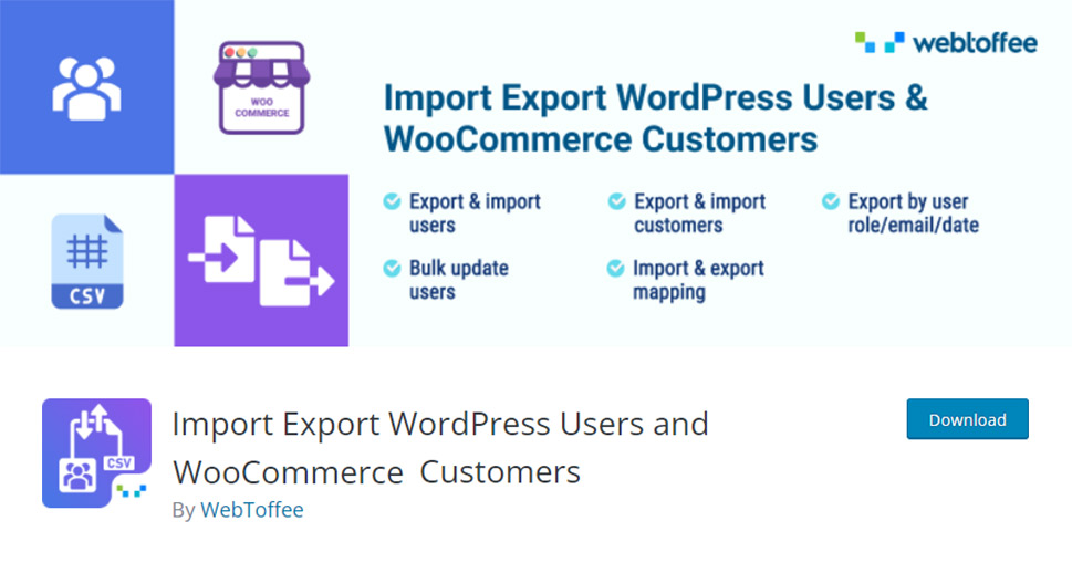 Import Export WordPress Users