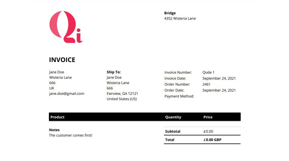 PDF Invoice