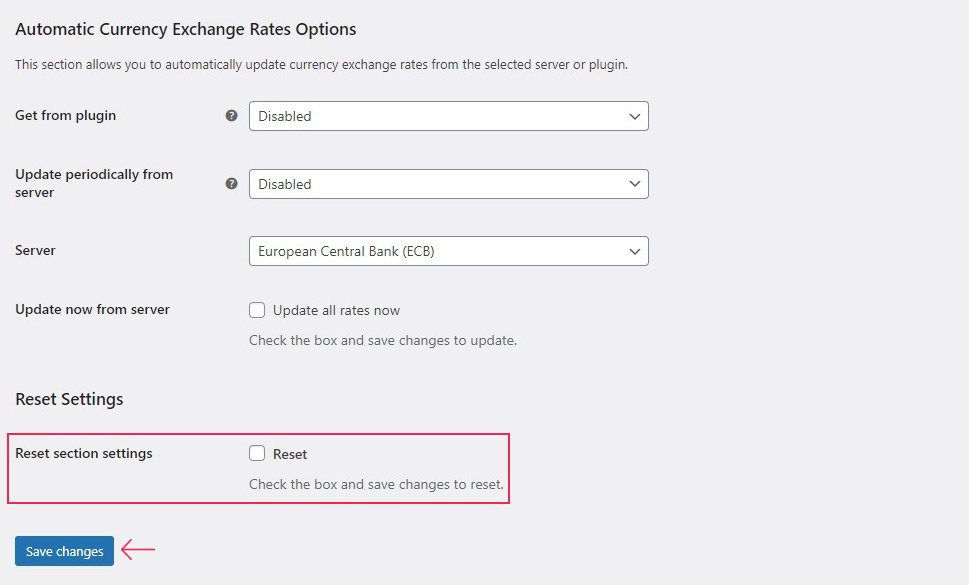 Payment Gateway Currency General Tab