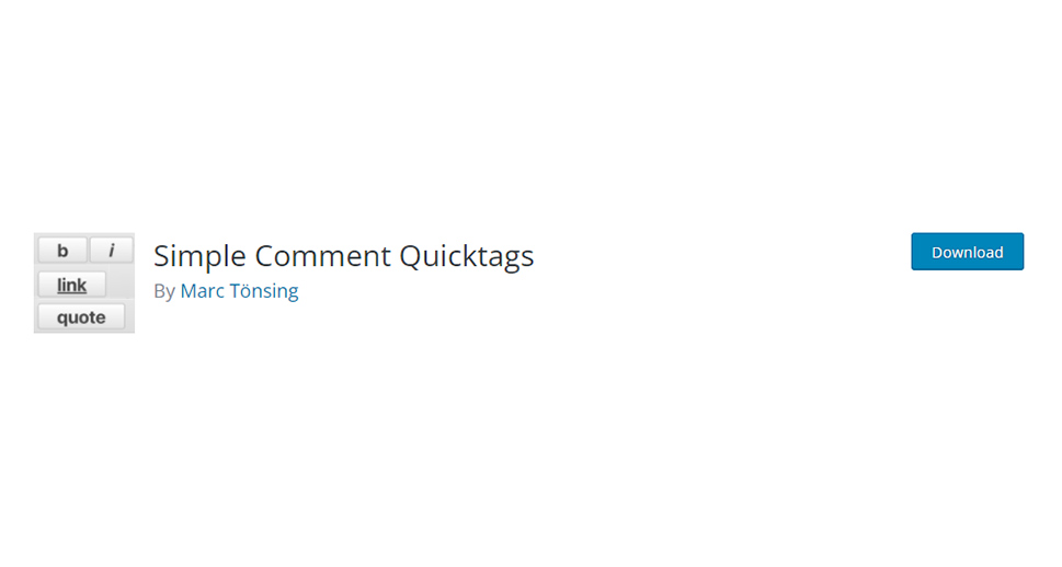 Simple Comment Quicktags