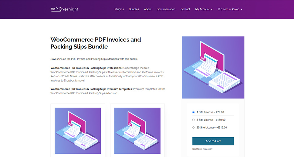 WooCommerce PDF Invoices and Packing Slips