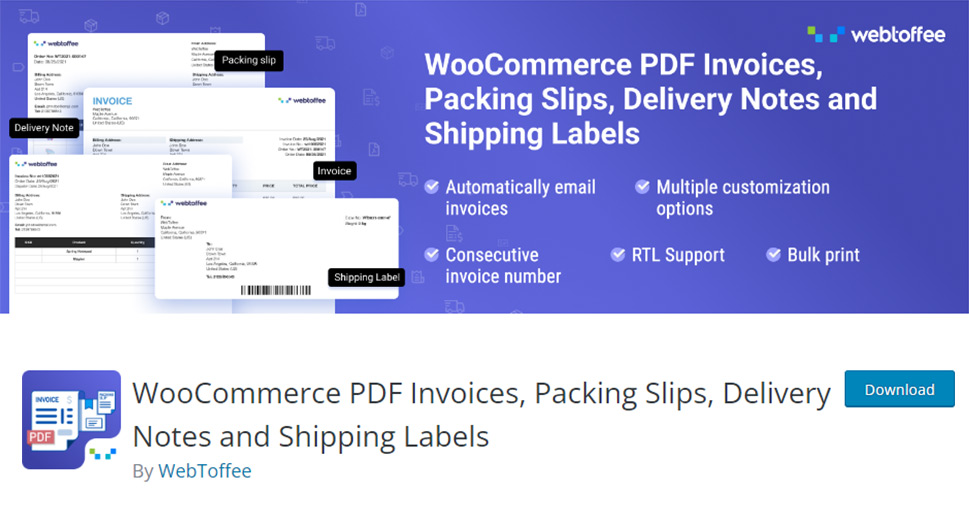 WooCommerce PDF Invoices