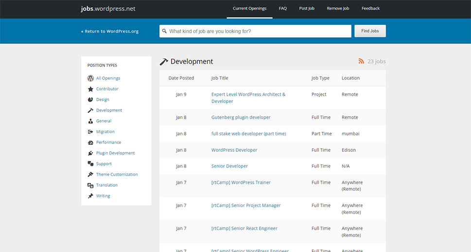WordPress Jobs