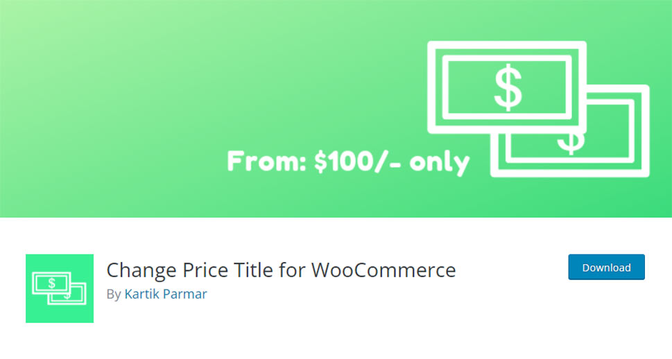 Change Price Title for WooCommerce