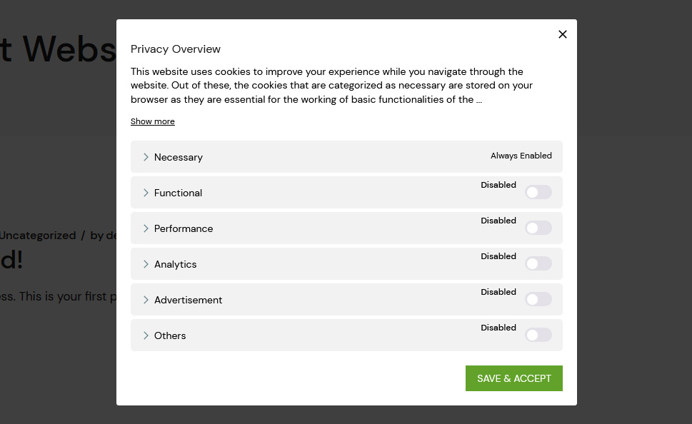 Cookie Privacy Overview