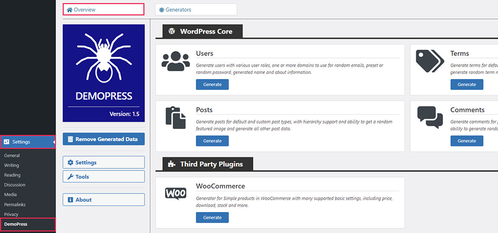 DemoPress Overview