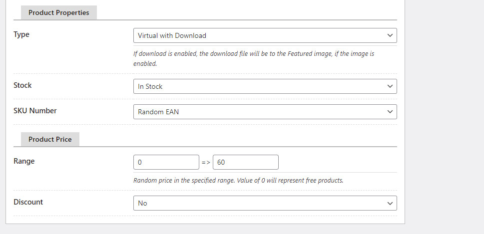 Product Properties