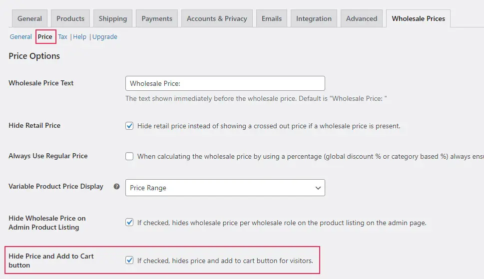 Wholesale Prices Hide Price