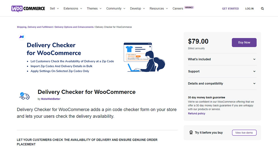 Delivery Checker for WooCommerce