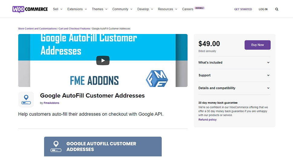 Google AutoFill Customer Addresses