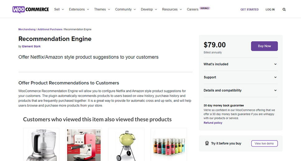 WooCommerce Recommendation Engine