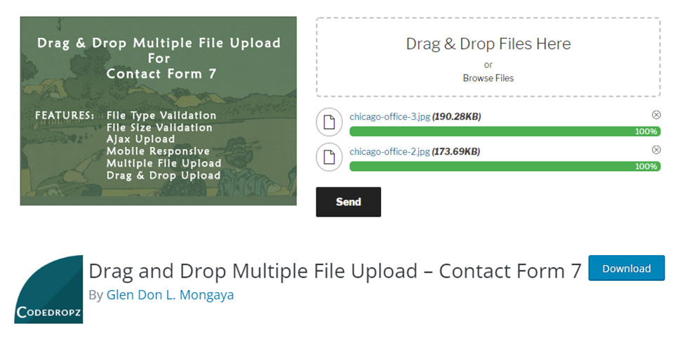 Drag and Drop Multiple File Upload