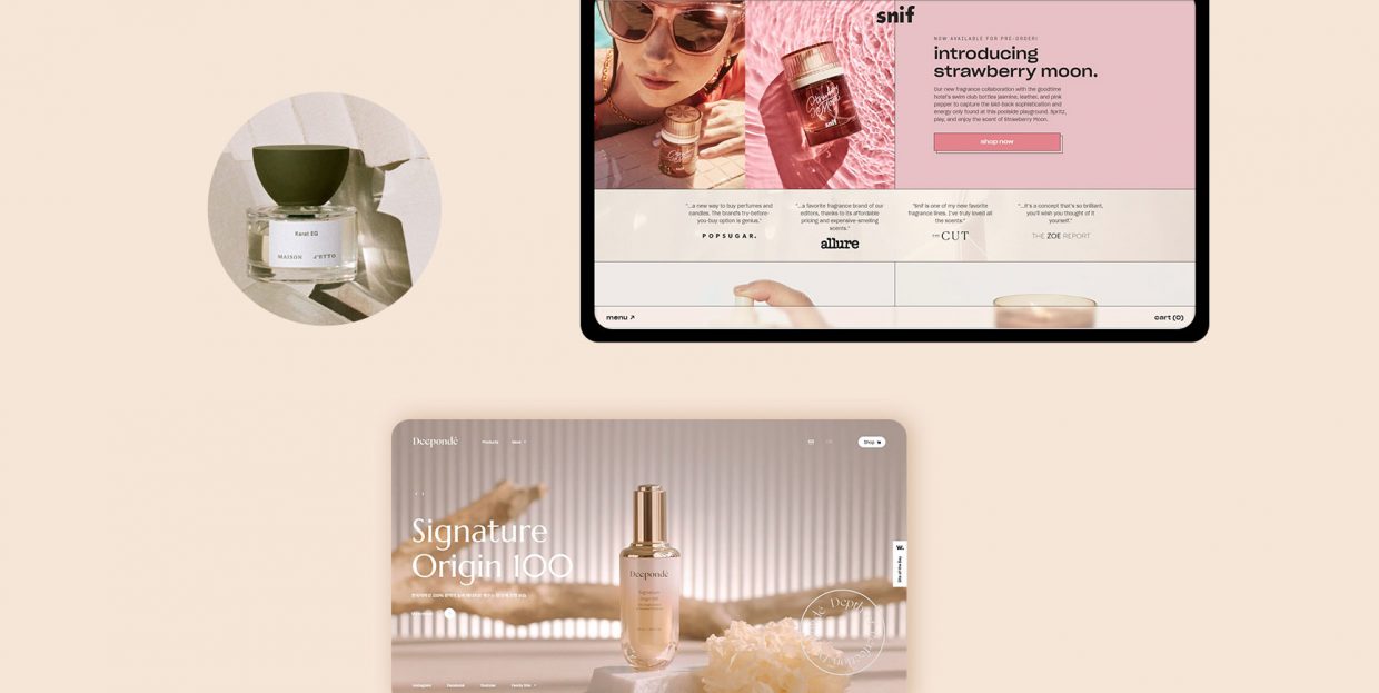 Examples of Gorgeous Skincare and Beauty Websites