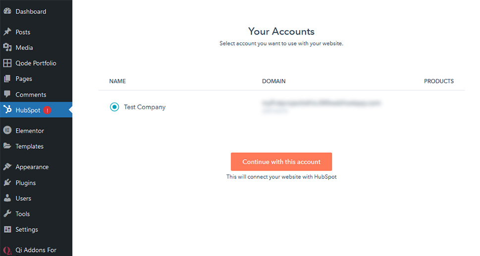 HubSpot Your Account