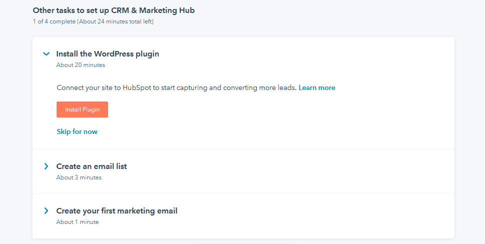 HubSpot Install