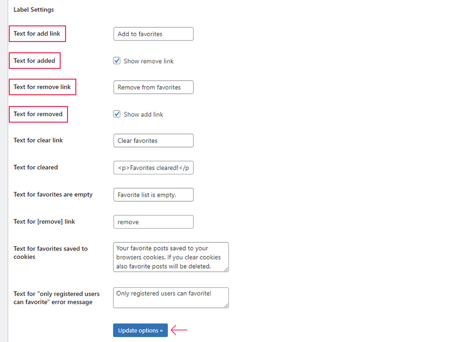 Label Settings