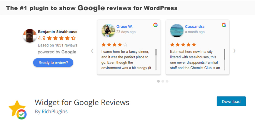 Widget for Google Reviews