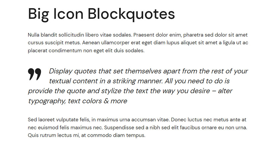 Block Quotes