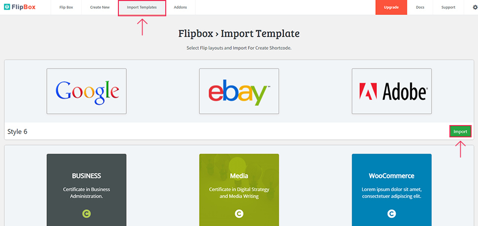 Flipbox Import Templates