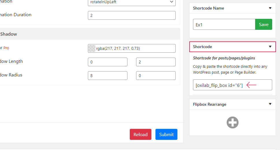 Flipbox Shortcode