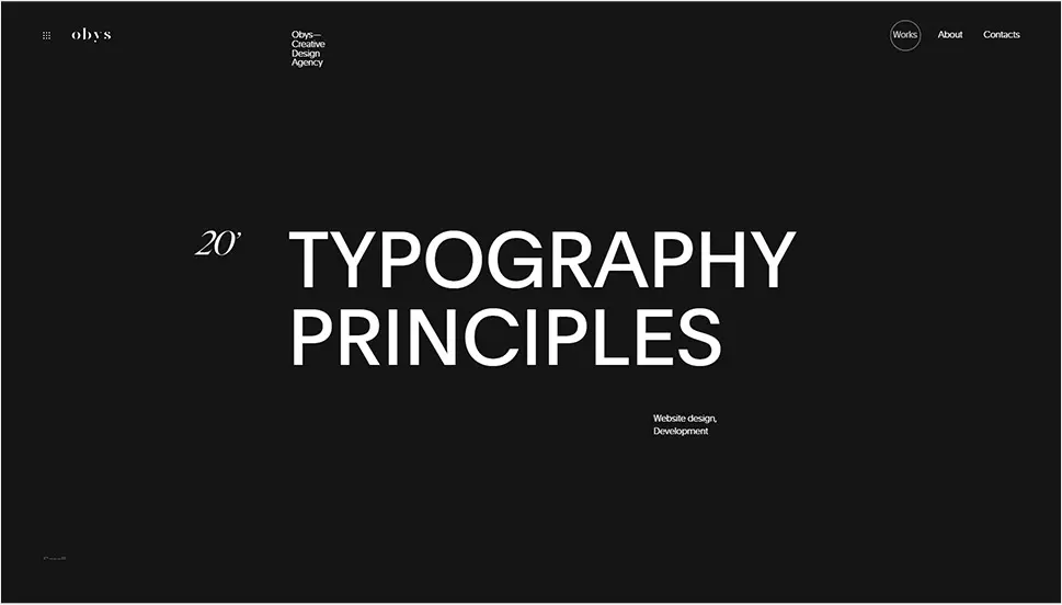 Obys Agency Typography Principles