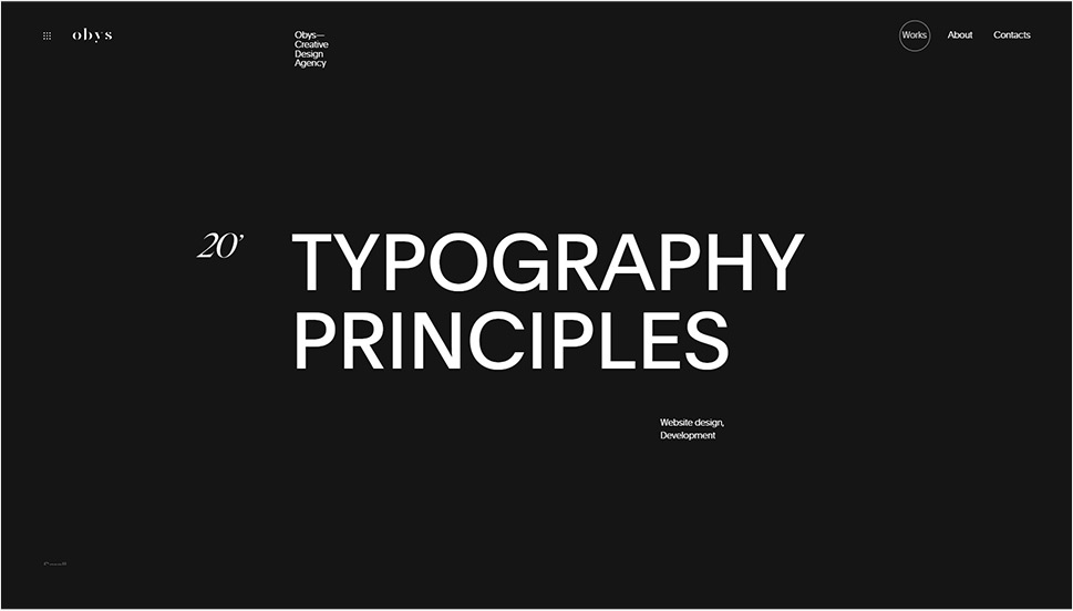 Obys Agency Typography Principles