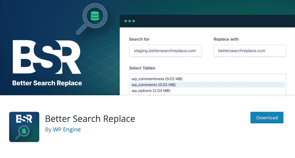 Better Search Replace