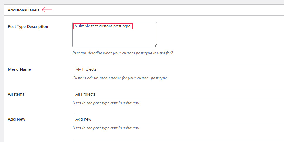 Creating a CPT Additional Labels