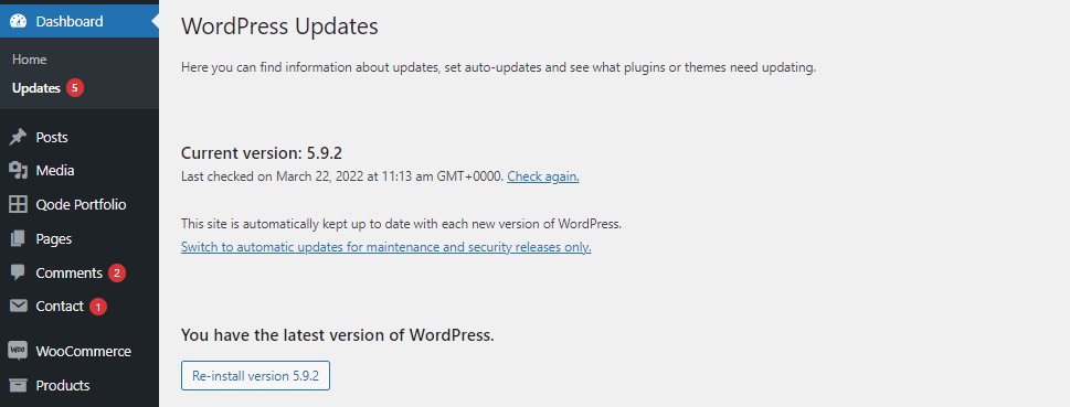 WordPress Updates