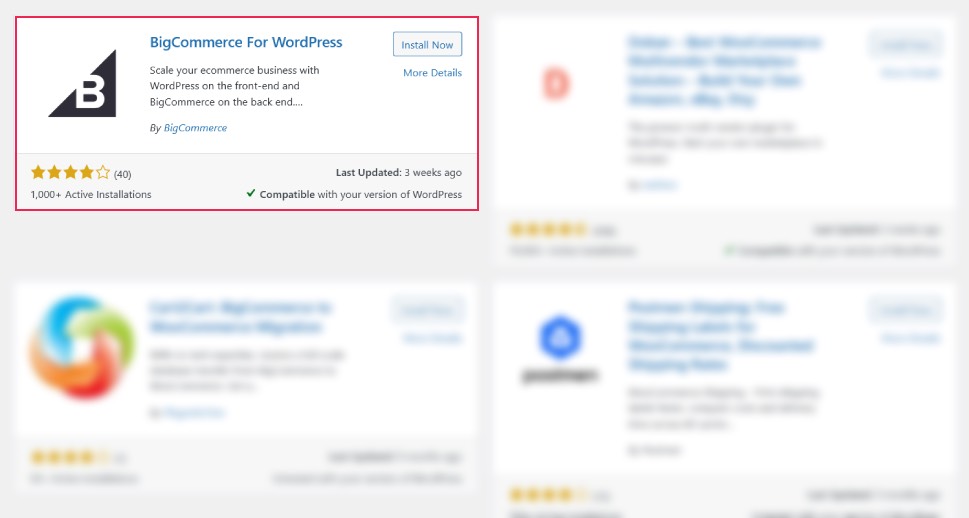 BigCommerce for WordPress