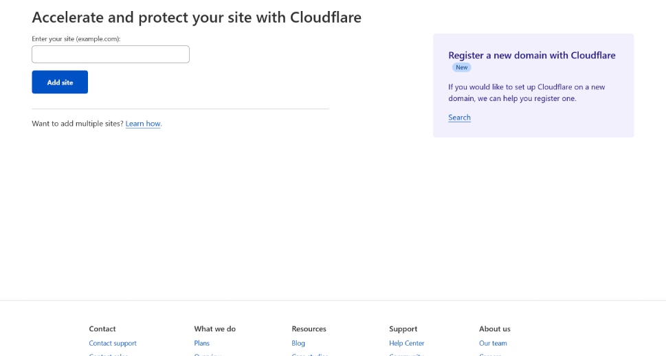 Cloudflare Register New Domain