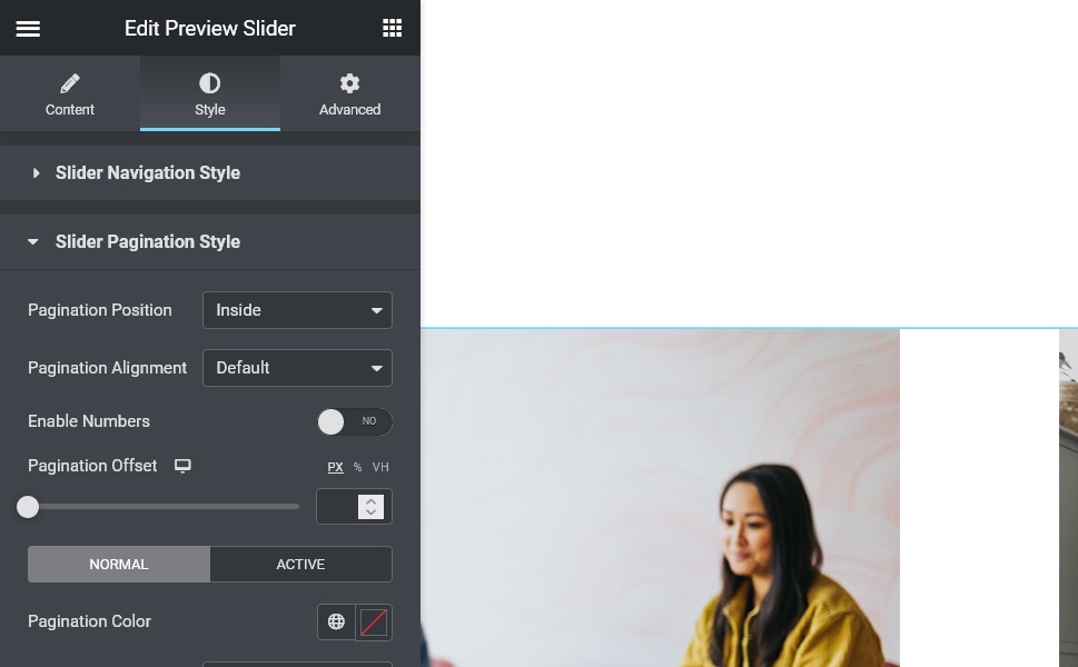 Preview Slider Pagination Style