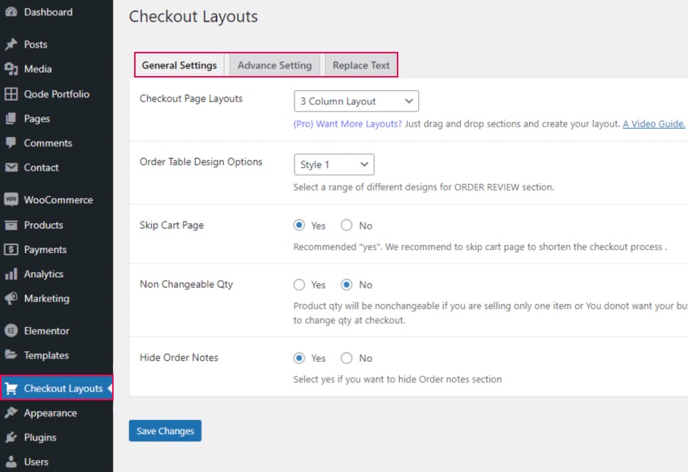 Column Layout for WooCommerce Checkout Page