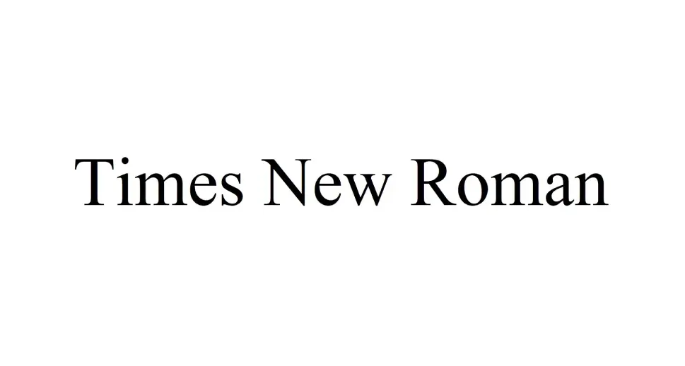 Times (and Times New Roman)