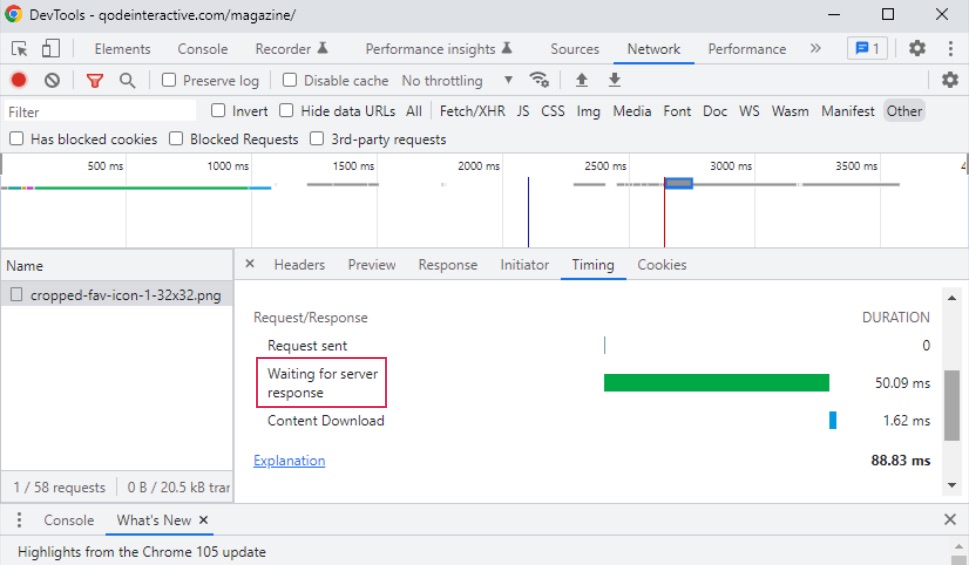 DevTools Waiting For Server Response